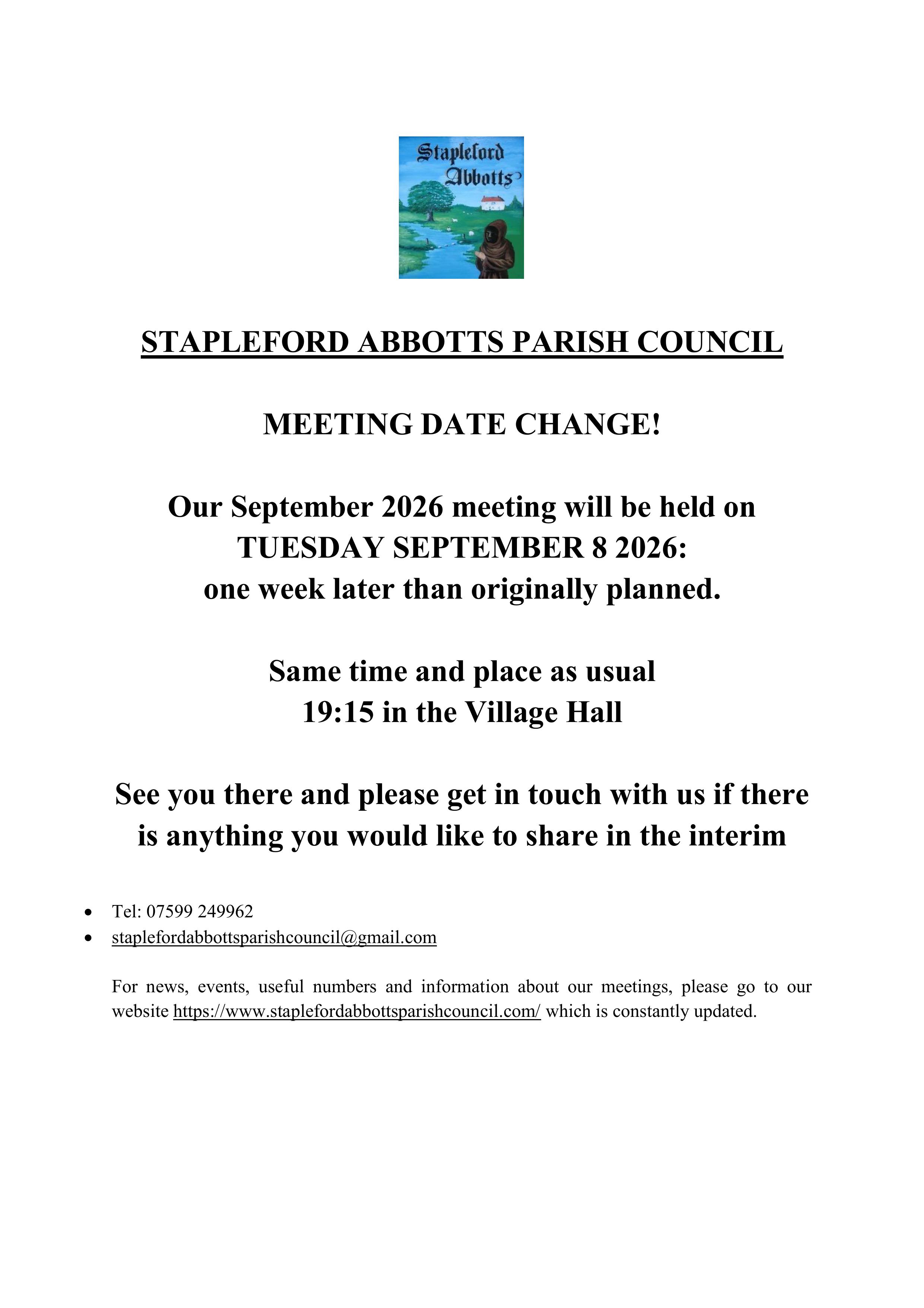 sapc meeting date change